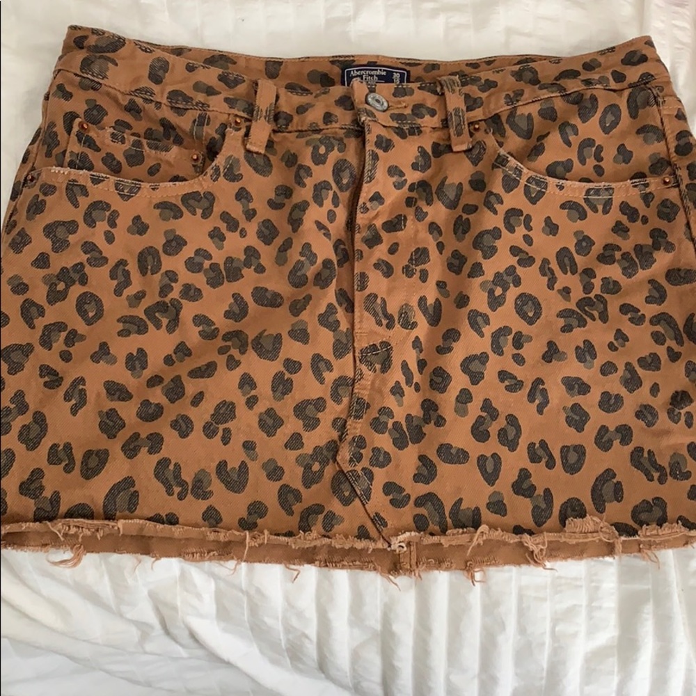 Cheetah micro mini low rise skirt